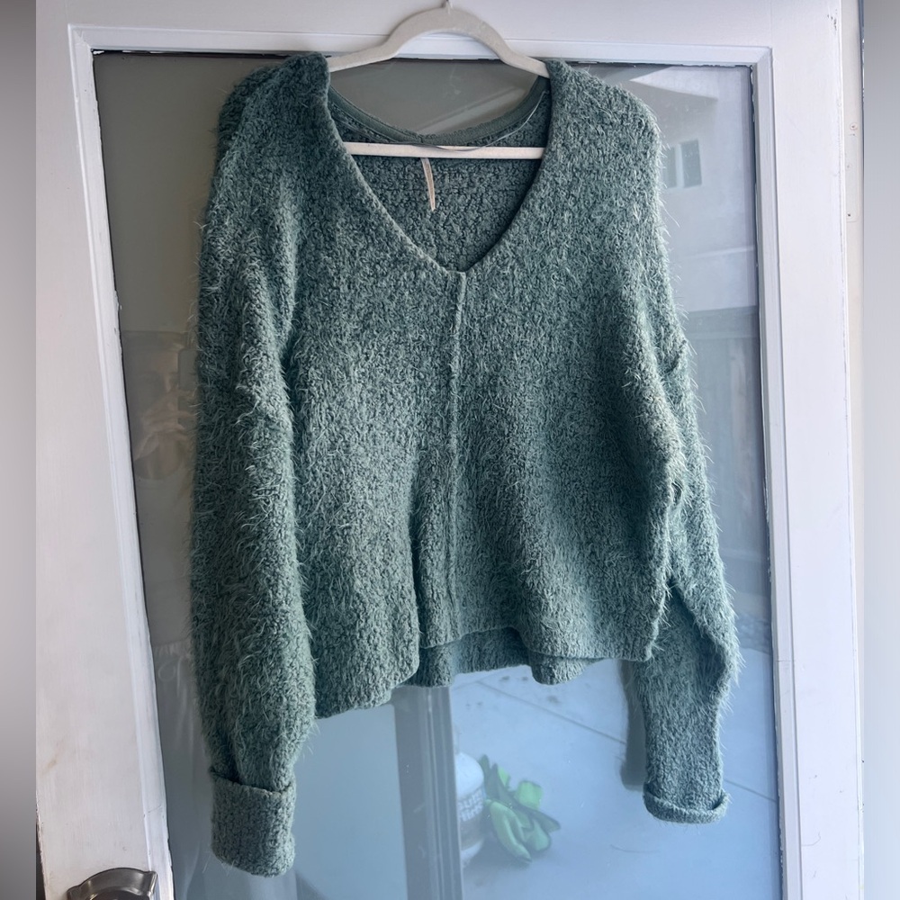 Free People Green / Blue Sweater